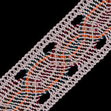 Beige Multicolor Crochet Trim - 1.25"