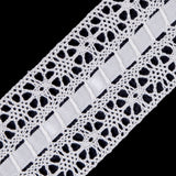 European Ivory Crochet Trim with Satin Ribbon Detail - 1.5"