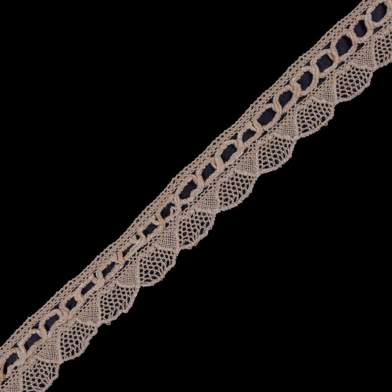 Beige Crochet Chenille Trim - 1.5"