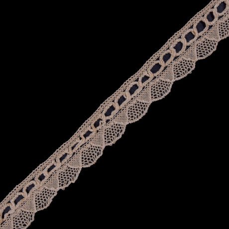 Beige Crochet Chenille Trim - 1.5"