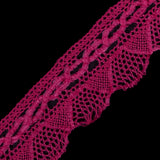 Fuchsia Crochet Chenille Trim - 1.5"