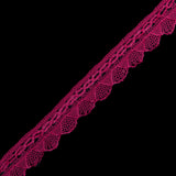Fuchsia Crochet Chenille Trim - 1.5"