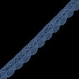 Blue Crochet Chenille Trim - 1.5"