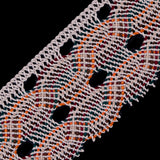 Beige Multicolor Crochet Trim - 1.75"