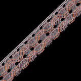 Beige Multicolor Crochet Trim - 1.75"