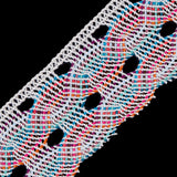 Ivory Multicolor Crochet Trim - 1.75"