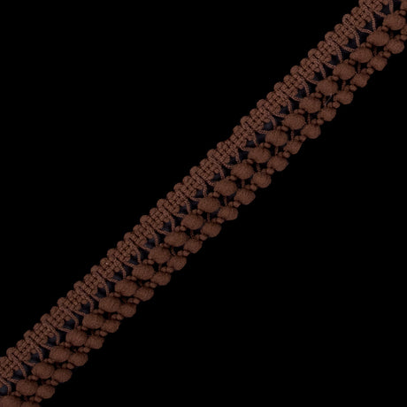 Brown Two Row Mini Pom Pom Trim