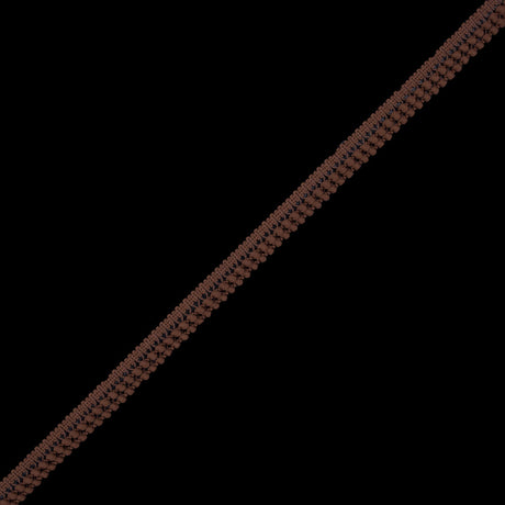 Brown Two Row Mini Pom Pom Trim