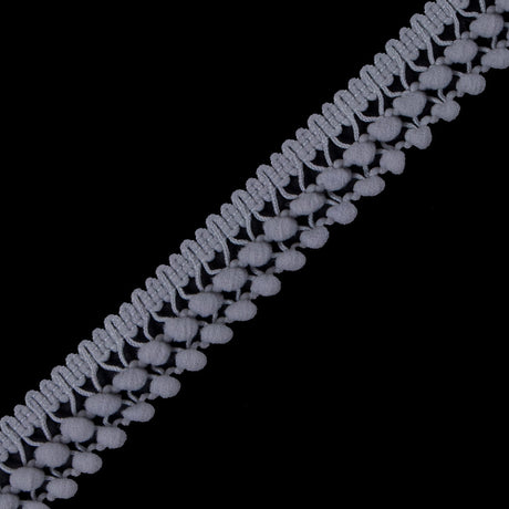 Silver Two Row Mini Pom Pom Trim