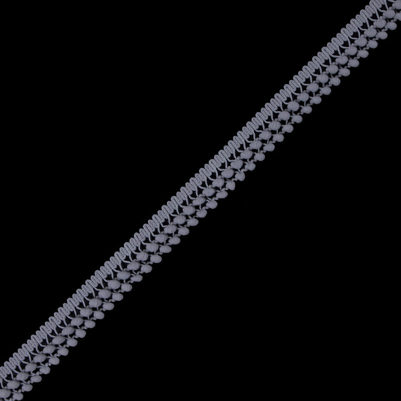Silver Two Row Mini Pom Pom Trim