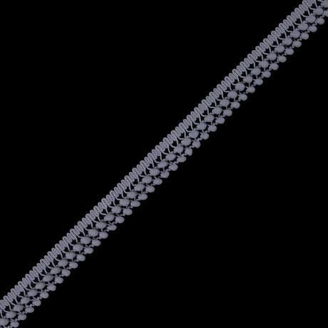Silver Two Row Mini Pom Pom Trim