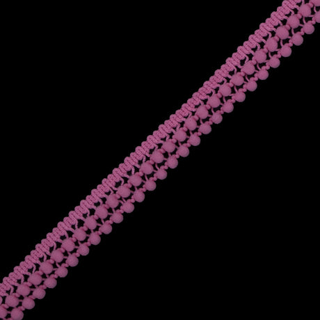 Pink Two Row Mini Pom Pom Trim