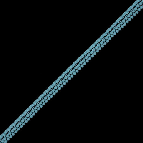 Light Aqua Two Row Mini Pom Pom Trim
