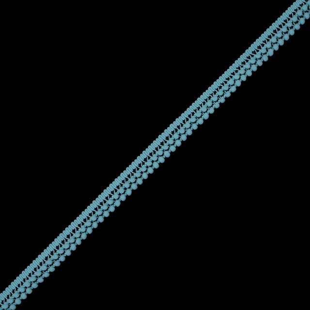 Light Aqua Two Row Mini Pom Pom Trim