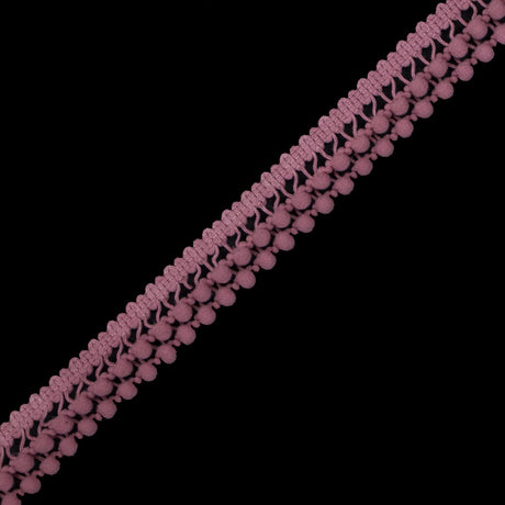 Dusty Rose Two Row Mini Pom Pom Trim