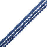 Navy Two Row Mini Pom Pom Trim