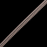 European Light Beige Two Row Mini Pom Pom Trim