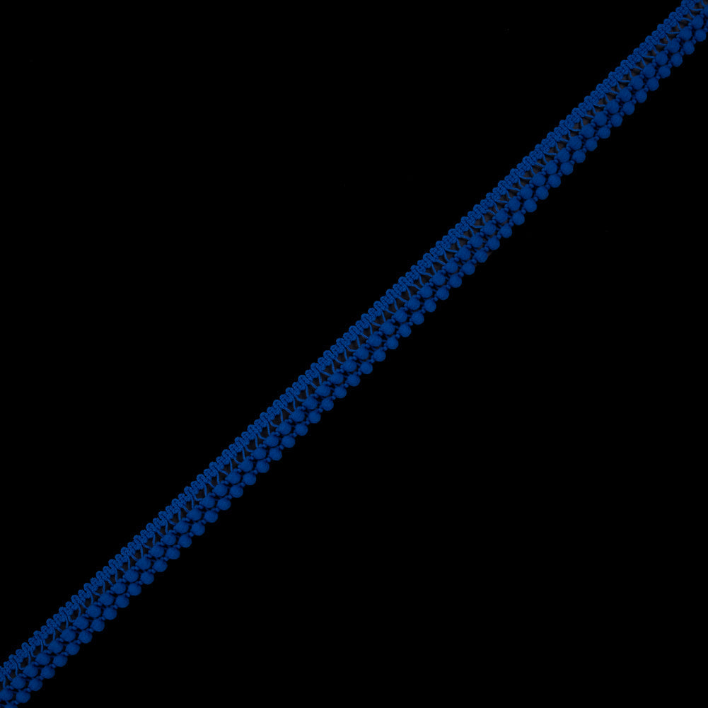 Royal Blue Two Row Mini Pom Pom Trim