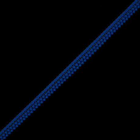 Royal Blue Two Row Mini Pom Pom Trim