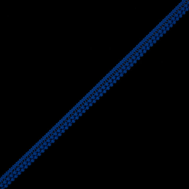 Royal Blue Two Row Mini Pom Pom Trim