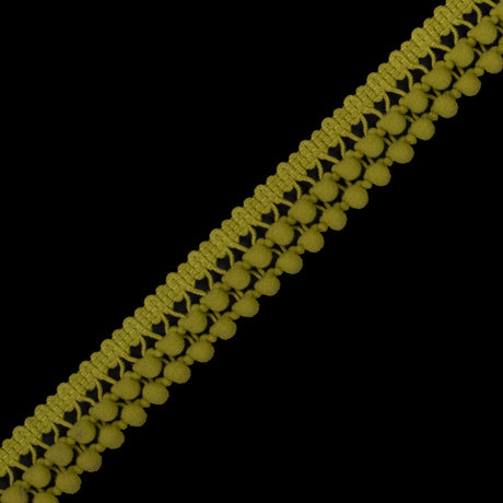 Chartreuse Two Row Mini Pom Pom Trim