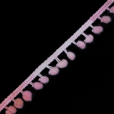 Pink Ombre Pom Pom Trim - 0.375"