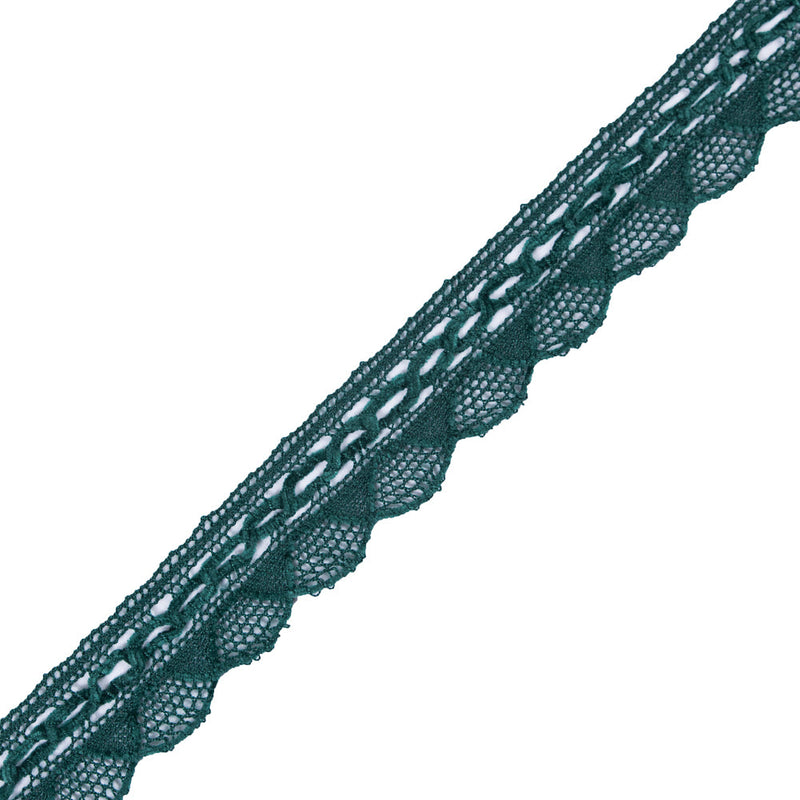 Green Crochet Chenille Trim - 1.5"