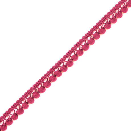 European Wine Single Row Mini Pom Pom Trim