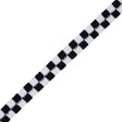 Black and White 2 Row Checkered Crochet Trim - 1"