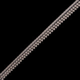 European Light Beige Two Row Mini Pom Pom Trim