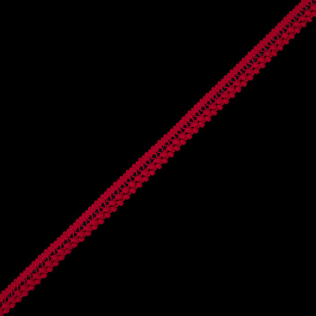 Red Two Row Mini Pom Pom Trim