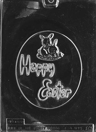 Large Oval Happy Easter Chocolate Mold - LPE173