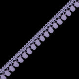 European Lilac Single Row Mini Pom Pom Trim
