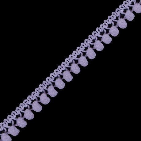 European Lilac Single Row Mini Pom Pom Trim