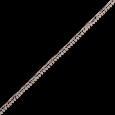 European Light Beige Single Row Mini Pom Pom Trim