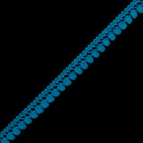European Ocean Single Row Mini Pom Pom Trim