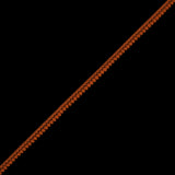 European Orange Single Row Mini Pom Pom Trim