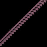 European Dusty Rose Single Row Mini Pom Pom Trim