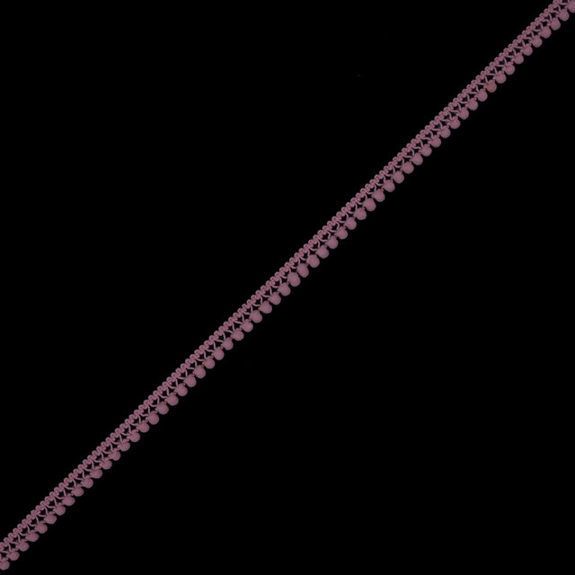 European Dusty Rose Single Row Mini Pom Pom Trim