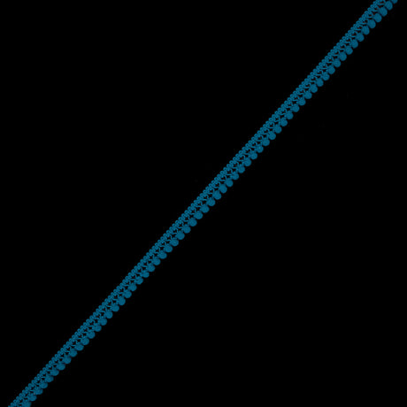 European Teal Single Row Mini Pom Pom Trim