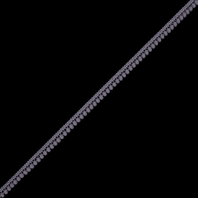 European Gray Single Row Mini Pom Pom Trim