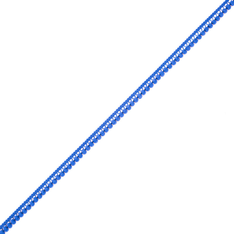 European Deep Royal Blue Single Row Mini Pom Pom Trim