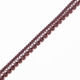 European Brown Single Row Mini Pom Pom Trim