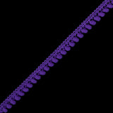 European Purple Single Row Mini Pom Pom Trim