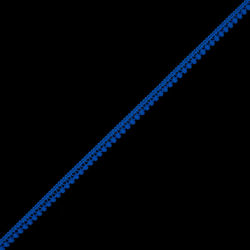 European Cobalt Single Row Mini Pom Pom Trim