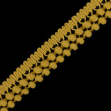 Yellow Two Row Mini Pom Pom Trim