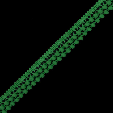 Lime Two Row Mini Pom Pom Trim