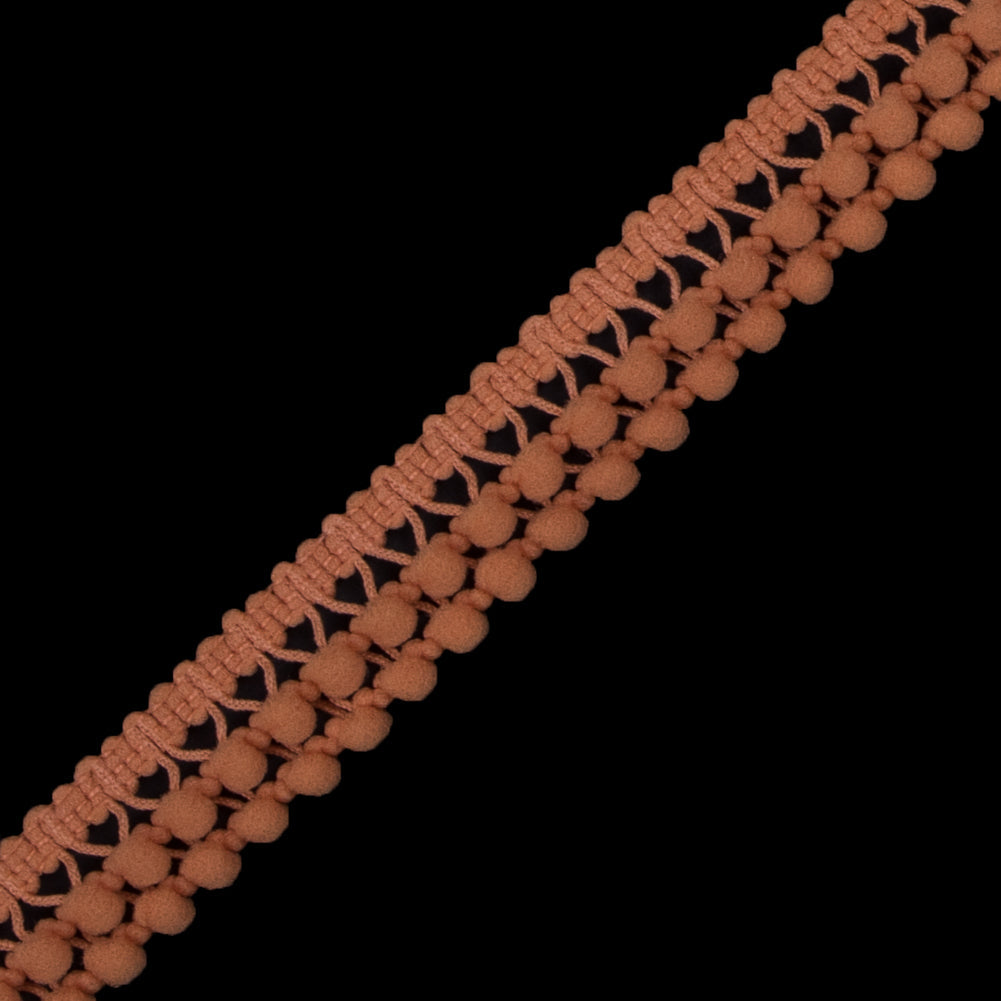 Pumpkin Two Row Mini Pom Pom Trim