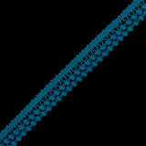 Teal Two Row Mini Pom Pom Trim