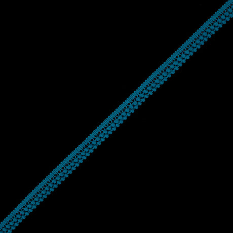 Teal Two Row Mini Pom Pom Trim